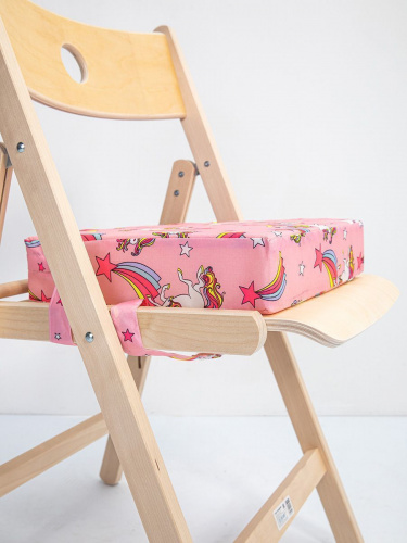 Детское сиденье-бустер (подушка) на стул BelbergKids BK-01 (цвет розовый) фото 2