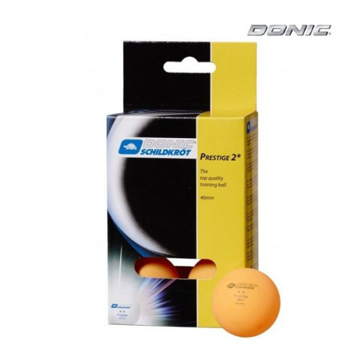 Мячики для настольного тенниса Donic Prestige 2, 6 штук, оранжевый