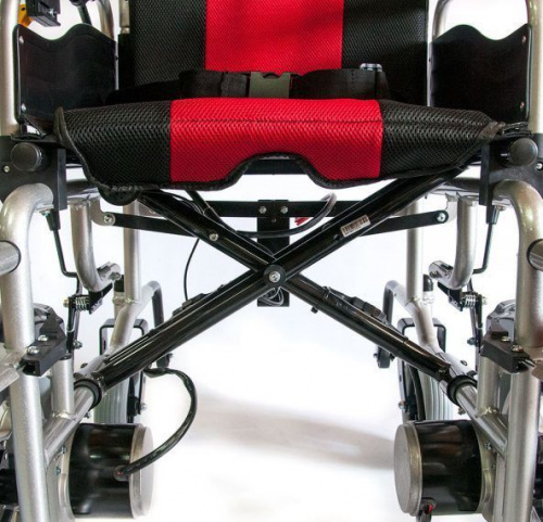 Прокат Кресло-коляска Мега-Оптим PR110 A-46 с электроприводом (сине-черная) фото 12