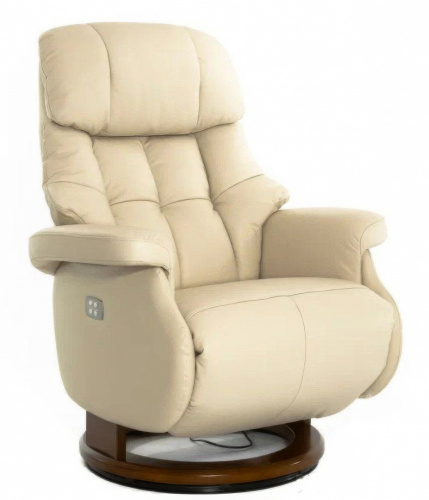 Кресло Relax Lux Electro S16099RWB_КОЖА ( 061 CREAM / 029WALNUT)