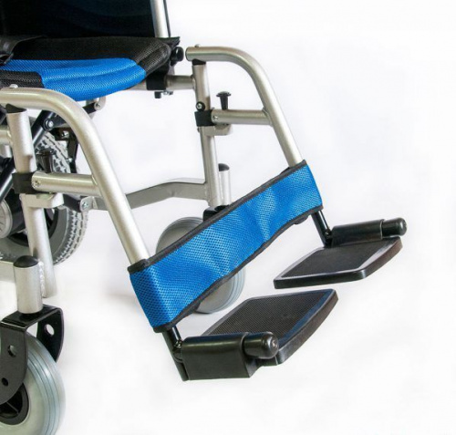 Прокат Кресло-коляска Мега-Оптим PR110 A-46 с электроприводом (сине-черная) фото 21