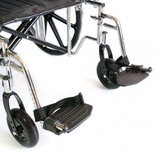 Мега Оптим Кресло-коляска механическая 711AE (61см) (кож.зам) колеса литые фото 4