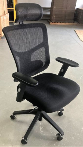 Кресло Expert STAR OFFICE ERGO STE-MF01S Т-01 ( 3D поясница, 4D подголовник, черный / каркас черн) фото 3