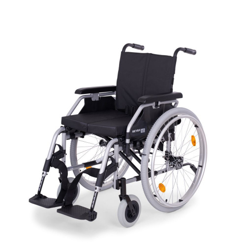 Кресло-коляска механ. MEYRA EuroChair2 2.750 (38см) пневмо колеса, цв.рамы серебро фото 9