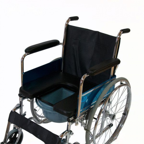 Кресло-коляска Оптим FS682 с санитарным оснащением (ширина сиденья 43,5 см) фото 6