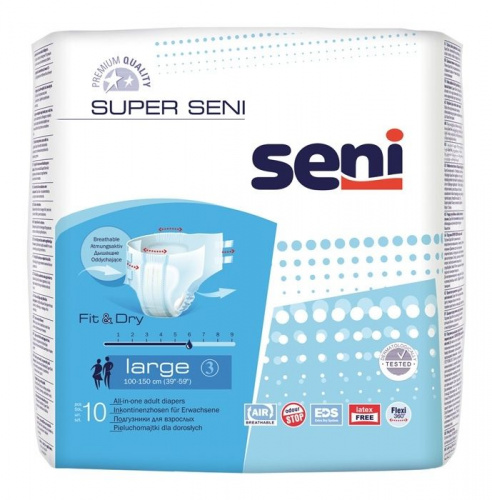 Подгузники для взрослых SUPER SENI Large по 10 шт. (SE-094-LA10-JA1)