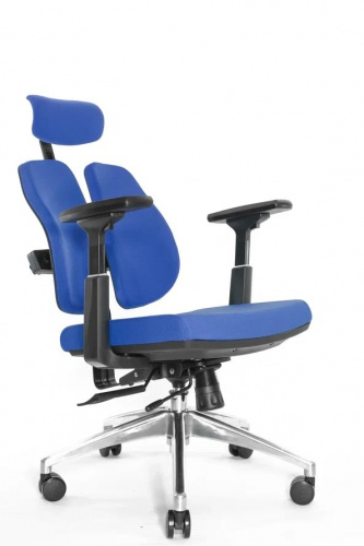 Кресло FALTO-ORTO-ALPHA AM-02A (Черн каркас / обивка ткань DARK BLUE LM-07) фото 4