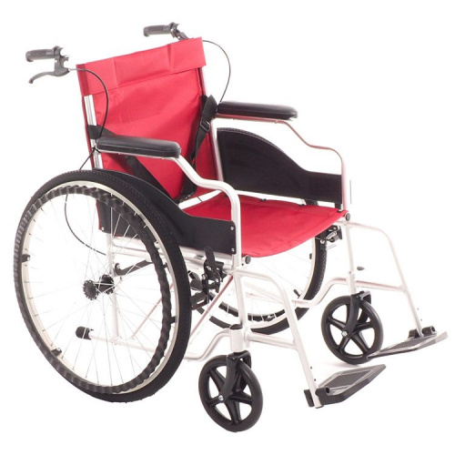 Кресло-коляска механическая MET 875AL (17017) (ширина сид. 45 см) пневмо колеса, алюминиевая рама