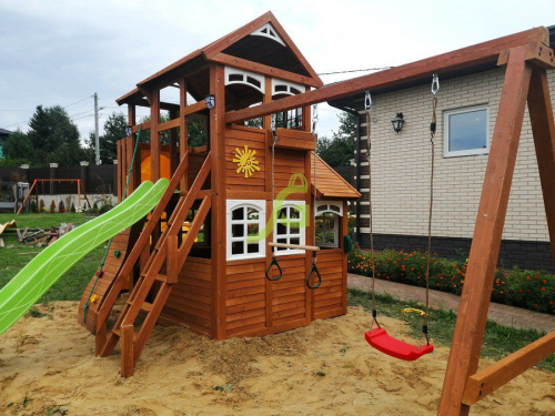 Детская площадка IgraGrad Клубный домик 3 с трубой Luxe фото 9
