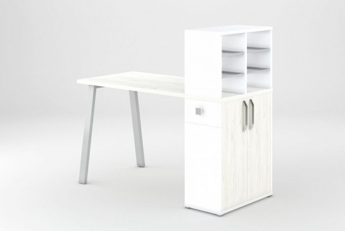 Маникюрный стол FORMIX (12889) Дуб крафт белый / Белый снег