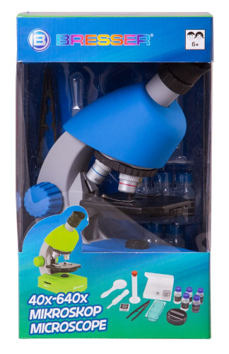 Микроскоп Bresser Junior 40x-640x, синий фото 21