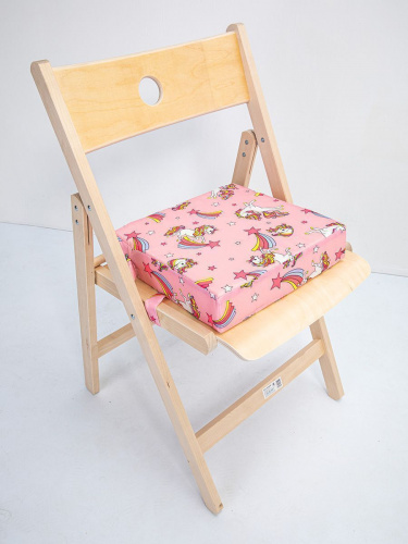 Детское сиденье-бустер (подушка) на стул BelbergKids BK-01 (цвет розовый) фото 4